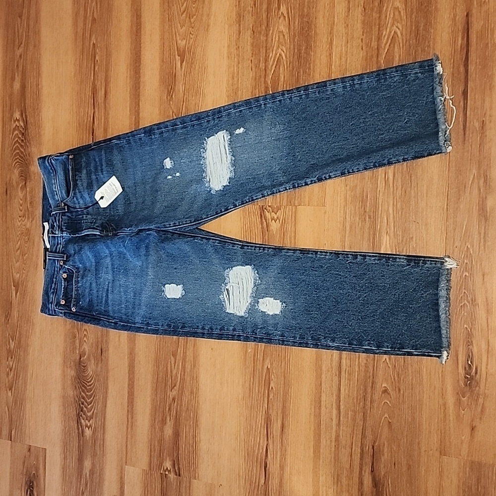 NWT! Levi's THE WEDGIE STRAIGHT  Indigo destructed vintage inspired denim - Picture 5 of 16